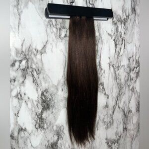 Silky Straight Dark Brown 18 Inch Human Hair Extension Weft Package